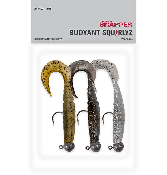 Korum Snapper Floatex Squirlyz 8cm Ready Rigged